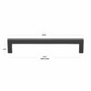 Gliderite Hardware 6-1/4 in. Center to Center Solid Square Bar Pull Matte Black 21683-160-MB-1